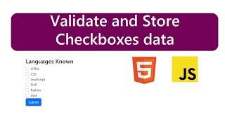 checkbox validation in javascript | how to get slected checkbox values