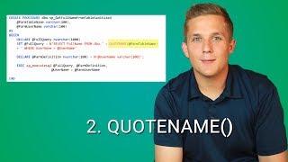 How To Parameterize SQL Table Names