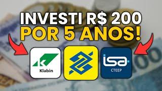  INCRÍVEL: QUANTO RENDEM R$ 200/MÊS EM AÇÕES POR 5 ANOS? #BBAS3 #TRPL4 #KLBN11 #TAEE11