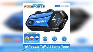 ️Fodsports M1-S Plus Motorcycle Intercom Helmet Bluetooth Headset 10 Ri