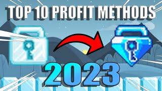 TOP 10 PROFIT METHODS IN GROWTOPIA!!!