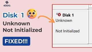 Fixed: Disk 1 Unknown Not Initialized in Windows 11/10/8/7 | Hard Disk Unknown