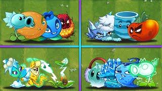 4 Team Random 4 Electric + Ice Plants Battlez - Who Will Win? - PvZ 2 Team Plants