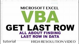 Excel VBA - Find Last Row in Data - Part 3