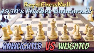 1950s' Fischer Dubrovnik - UNWEIGHTED!? RoyalChessMall - Mohagony Stained and Boxwood