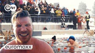 Swimming in Sub-Zero Ice Water In Finland | Crazy Swim Challenge | Quirky Customs Finland