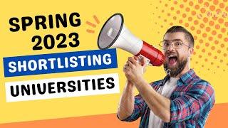 Shortlisting Universities for MS IN USA | Nitinkumar Gove | Spring 2023