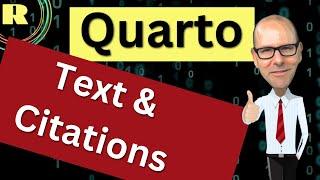 Quarto - adding text and citations, footnotes to your document