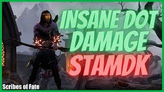 ESO PvP - INSANE StamDK Has DAMAGE Build Tutorial [ Scribes of Fate Chapter]