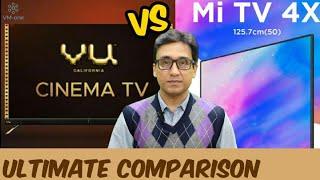 VU CINEMA TV 50" vs MI TV 4X 50" ULTIMATE COMPARISON WHICH ONE IS BETTER?? TechTalk 42