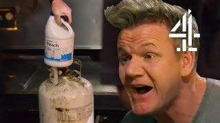 Ramsay OUTRAGED Cook Keeps Gas Next to Fire!! | Ramsay's 24 Hours to Hell and Back