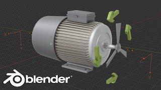 Motor In Blender Rigid Body Constraint Beginner Tutorial #blender #3dtutorial #blendertutorial