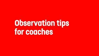 Observation Tips For Coaches | Interview | England Football Learning