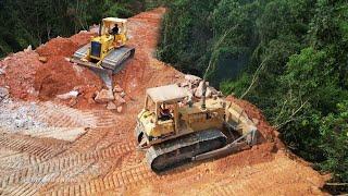 Part 6| Most Satisfying Huge Landfilling Construction By Big Machines Dozer Move Rock Leveling Land