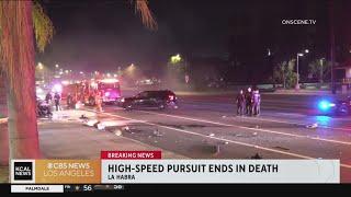 La Habra pursuit crash: SUV wanted in armed robbery