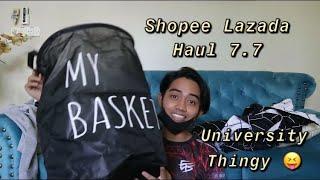 SHOPEE LAZADA HAUL | Barang Kolej Murah