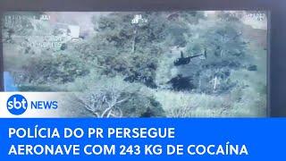 Helicópteros da PM do Paraná perseguem e interceptam aeronave com 243 kg de cocaína