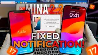 Mina 2.2 Fix iCLOUD BYPASS NOTIFICATIONS  XR-15 Pro Max | NEW UPDATE