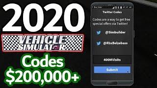 *2020* ALL WORKING VEHICLE SIMULATOR CODES | ROBLOX Vehicle Simulator