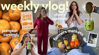 spend a week with me  chatty catchups, pumpkin carving, friends, farmers markets!