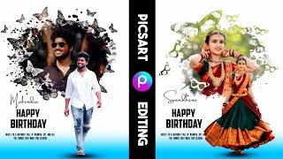 Happy Birthday Poster Editing In PicsArt Telugu | Birthday Photo Editing PicsArt | Photo Editing