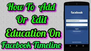 How To Add Or Edit Education On Facebook In Mobile