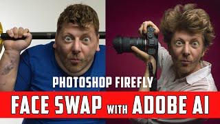 Faceswap in Adobe Firefly AI. Photoshop ai retouching