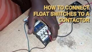Water Pump Connection  By a contactor controlled by a float switch. semi auto