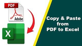 How to copy and paste from a pdf to excel using Adobe Acrobat Pro DC