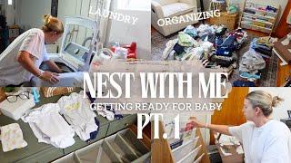 NESTING VLOG  Nursery organization & prepping for baby as a first time mom | 33 weeks pregnant