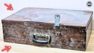 Recruit Wooden Suitcase Restoration - Rescued From an Abandoned Mansion!