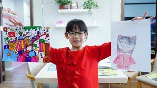 Painting with sister in the sunday  AnAn ToysReview TV 