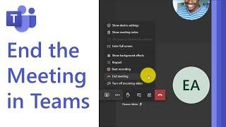 Using the End Meeting feature in Microsoft Teams