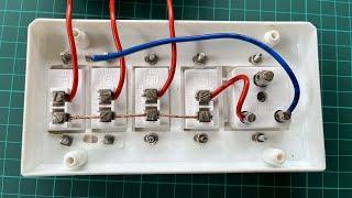 Wiring of  Most commonly used switch board | 4Switches + 1Socket wiring |