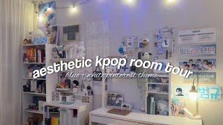 aesthetic kpop room tour 🩵 | Pinterest room | enhypen | blue + white theme