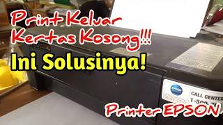 Cara mengatasi printer Epson keluar kertas kosong // Mudah dan simpel langsung jadi