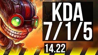 ZIGGS & Blitzcrank vs CORKI & Pyke (ADC) | 7/1/5 | KR Master | 14.22