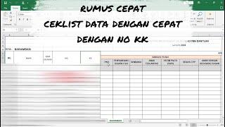 Ceklist Data excel degan cepat