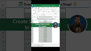 How to Create Multiple Sheets in One Click | Excel Magic! | Pivot Table | #exceltips #excel #shorts