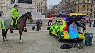 Idiot ARRESTED by Mounted Police on Boxing Day Before We Even Get to Horse Guards!