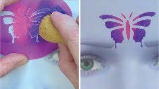 Learn to create and apply stencils - Face Painting Made Easy PART 6