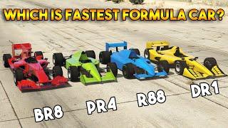 GTA 5 ONLINE : BR8 VS DR1 VS PR4 VS R88 (WHICH IS FASTEST FORMULA CAR?)