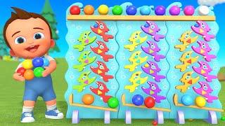 Learn Colors with Baby’s Wooden Fish Slider Ball Toy Set - Engaging Educational Videos!