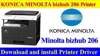 How to download and install konica minolta 206 printer driver l konica minolta bizhub 206