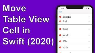 Move TableView Cells in Swift 5 (Xcode 11) | 2020