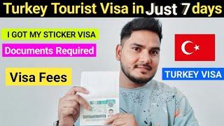 TURKEY  TOURIST VISA IN JUST 7 DAYS | HOW TO APPLY