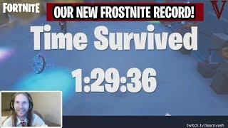 TeamVASH's New Frostnite Record in PL 100! 1 Hour 29 Mins! | Fortnite Save the World | TeamVASH