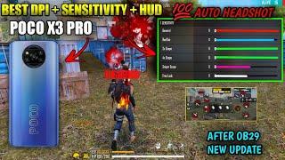 Poco x3 pro free fire best auto headshot dpi hud sensitivity setting after free fire new update