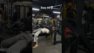 Easy 60 Bench For Reps #music #gymmotivation #shortvideo #youtubeshorts