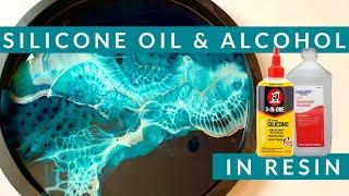 See how you can use Silicone oil and alcohol in your resin projects!